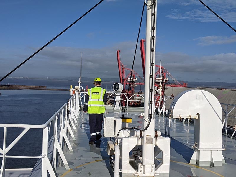 Idwal Surveyor conducting a ship inspection