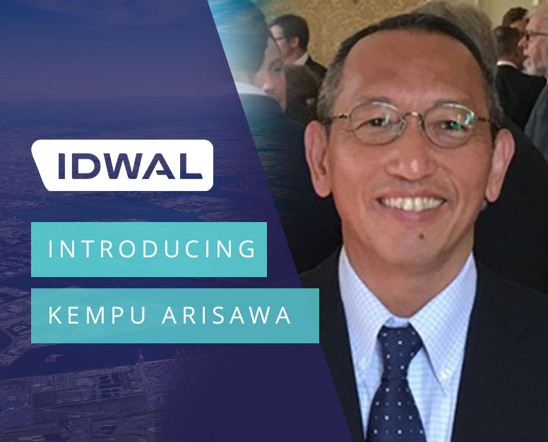 Graphic introducing Idwal Regional Representative for Japan, Kempu Arisawa
